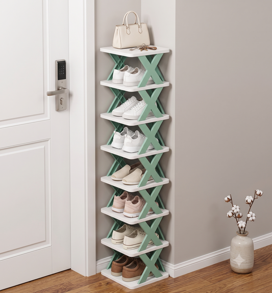 X-Shaped Shoe Rack